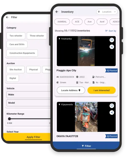 Inventory list on MySAMIL app