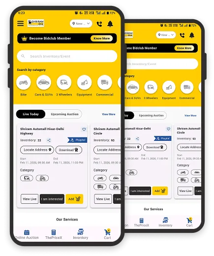 Inventory list on MySAMIL app
